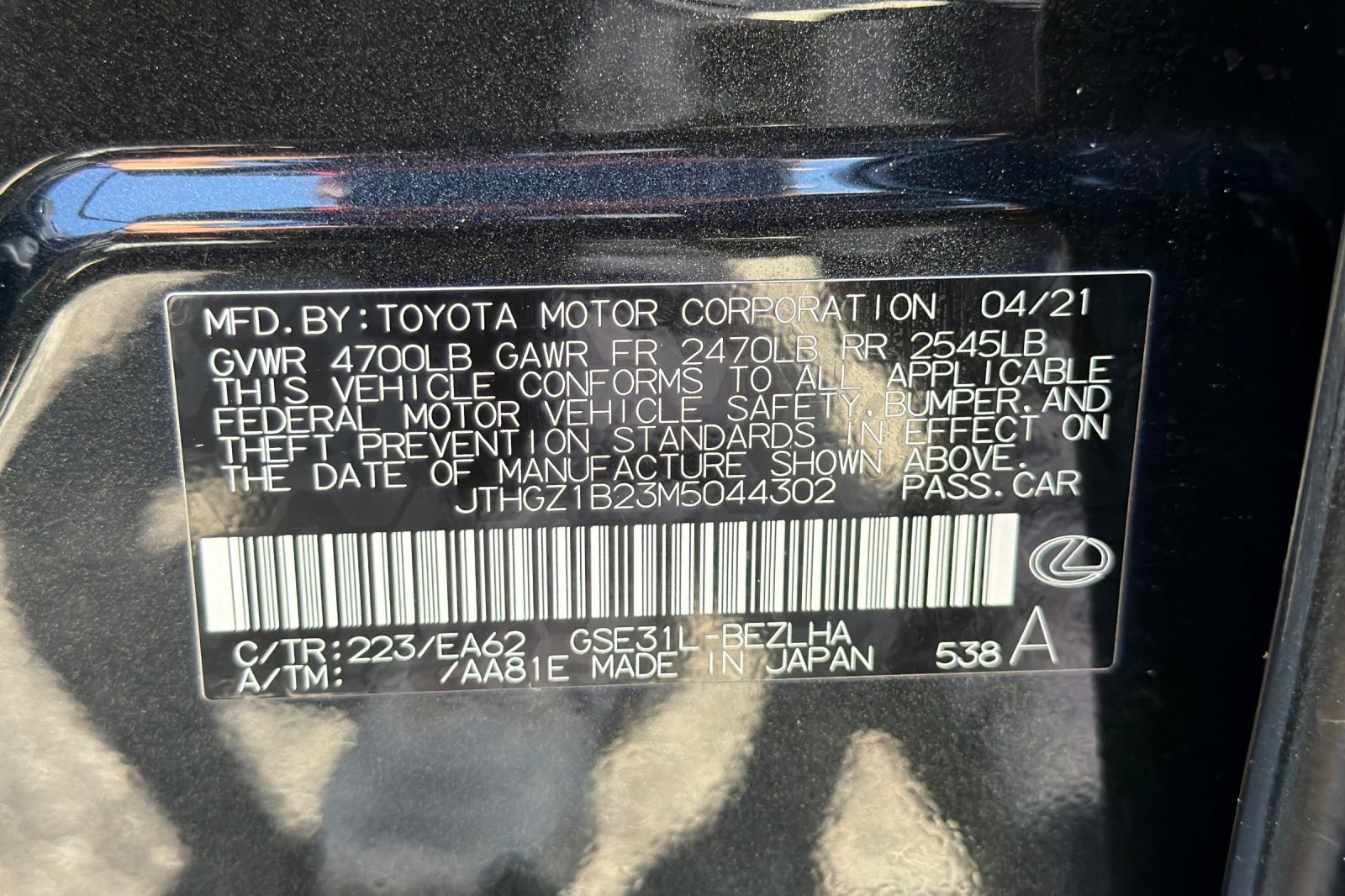 Used 2021 Lexus IS 350 F Sport w/ Navigation Package RWD image 28