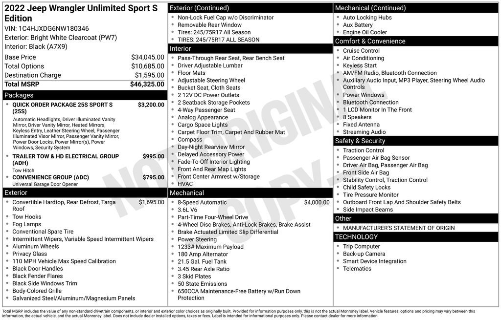 Certified 2022 Jeep Wrangler Unlimited Sport image 43