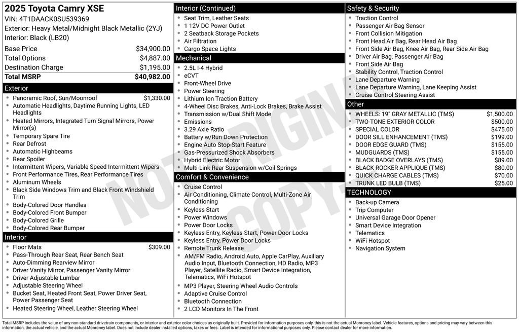 Used 2025 Toyota Camry XSE image 20