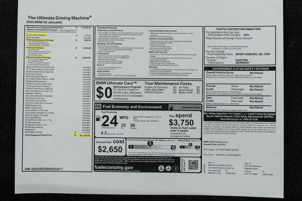Used 2025 BMW X6 xDrive40i image 54
