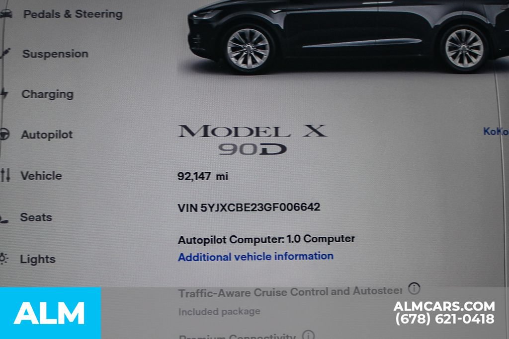 Used 2016 Tesla Model X 90D AWD/4WD image 37