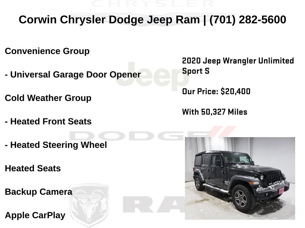 Used 2020 Jeep Wrangler Unlimited Sport S image 25