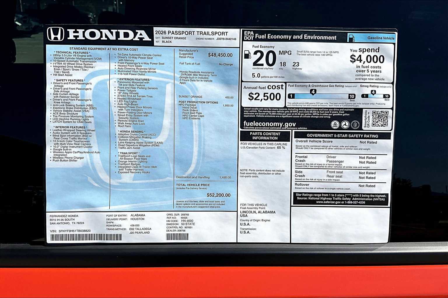 New 2026 Honda Passport TrailSport image 19