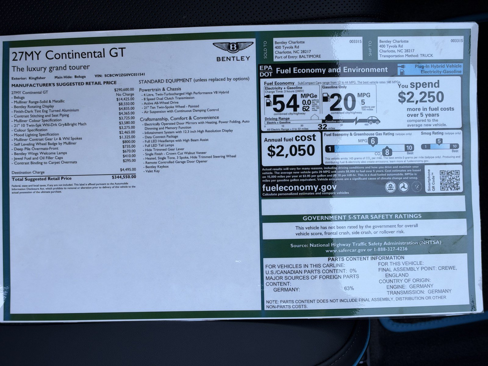New 2027 Bentley Continental GT AWD/4WD image 37