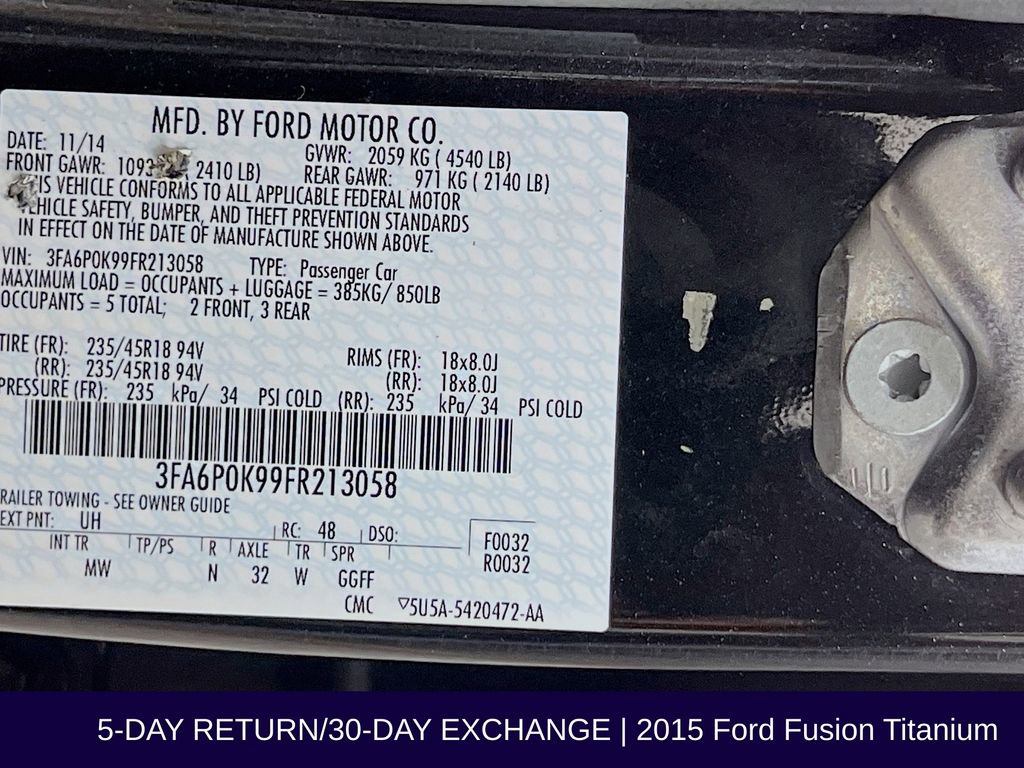 Used 2015 Ford Fusion Titanium image 36