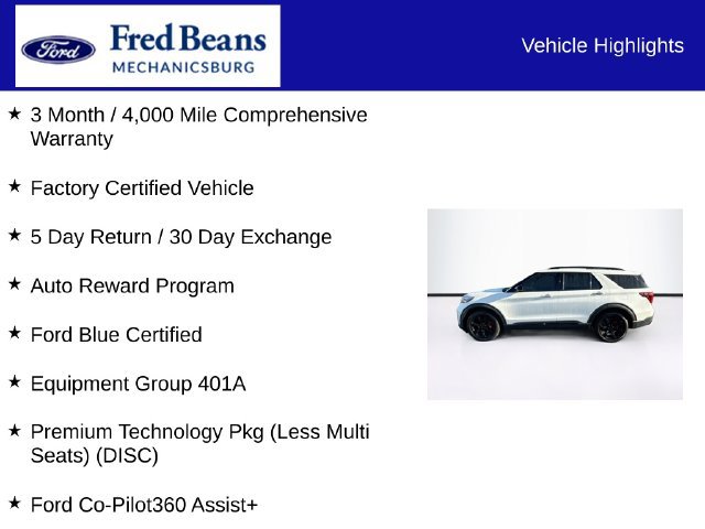 Certified 2022 Ford Explorer ST w/ Equipment Group 401A AWD/4WD image 7