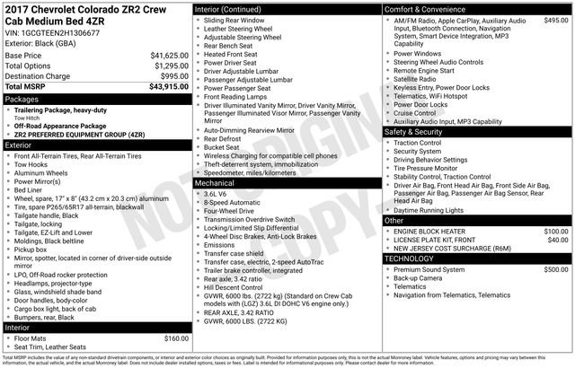 Used 2017 Chevrolet Colorado ZR2 AWD/4WD image 5