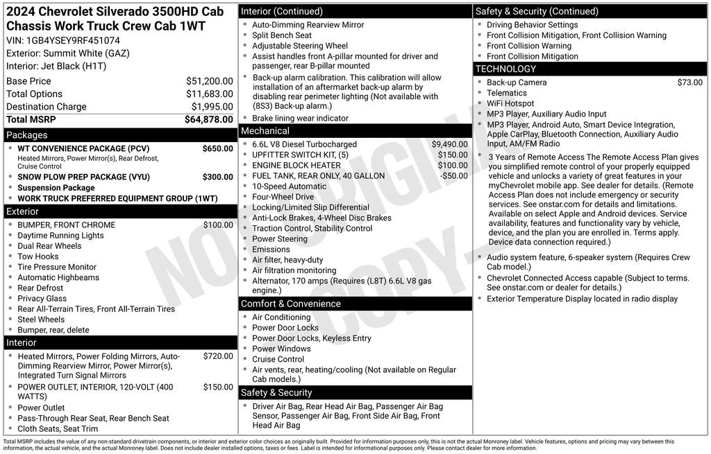 Used 2024 Chevrolet Silverado 3500 W/T w/ WT Convenience Package AWD/4WD video 1