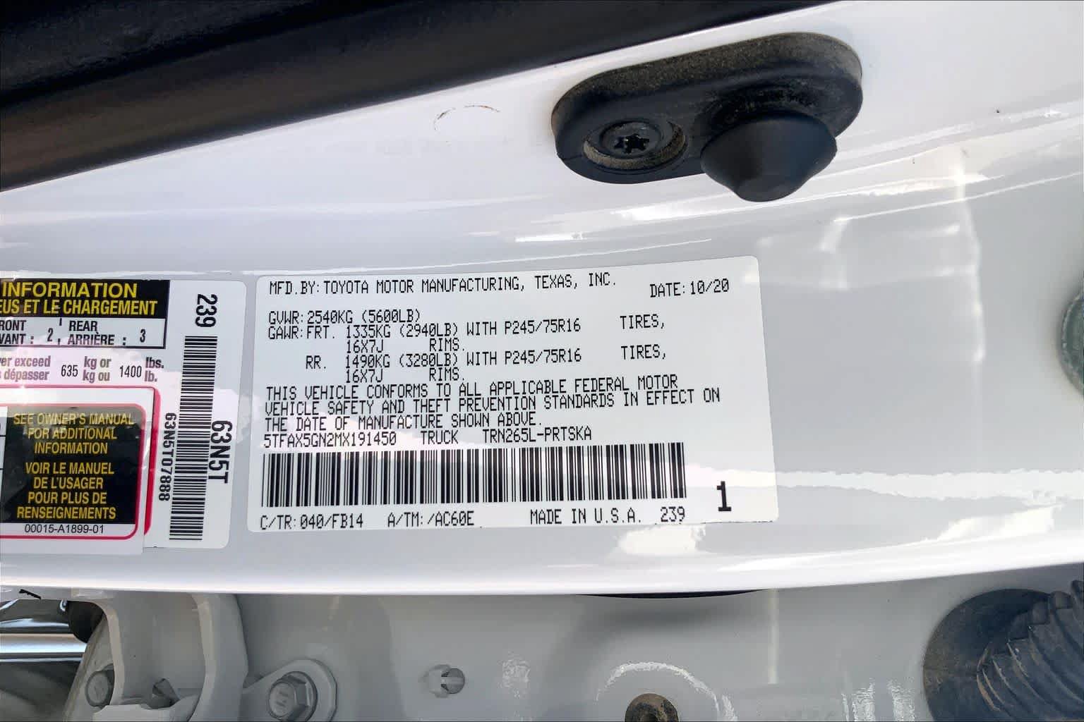 Used 2021 Toyota Tacoma SR w/ SR Convenience Package RWD image 37