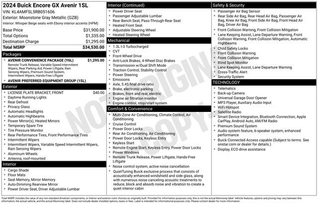 Used 2024 Buick Encore GX Avenir w/ Avenir Convenience Package FWD image 23