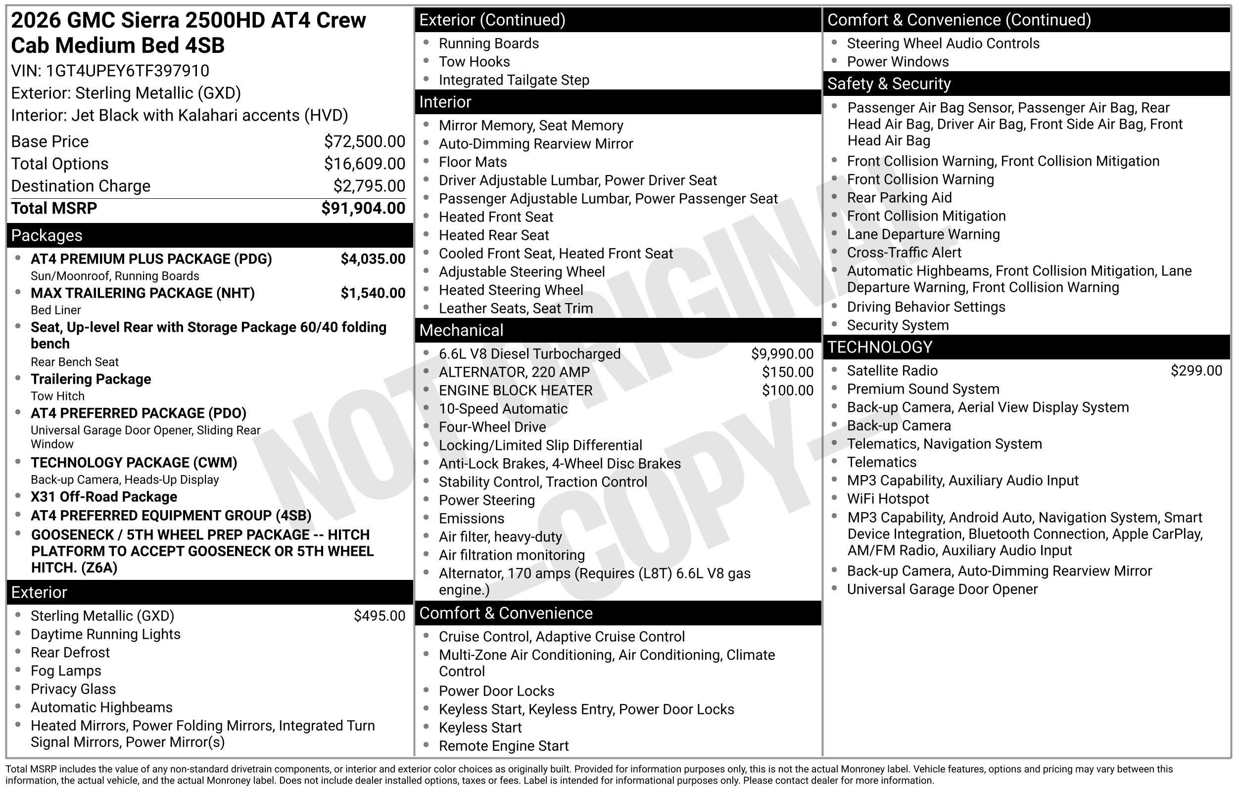 New 2026 GMC Sierra 2500 AT4 w/ AT4 Premium Plus Package AWD/4WD image 3
