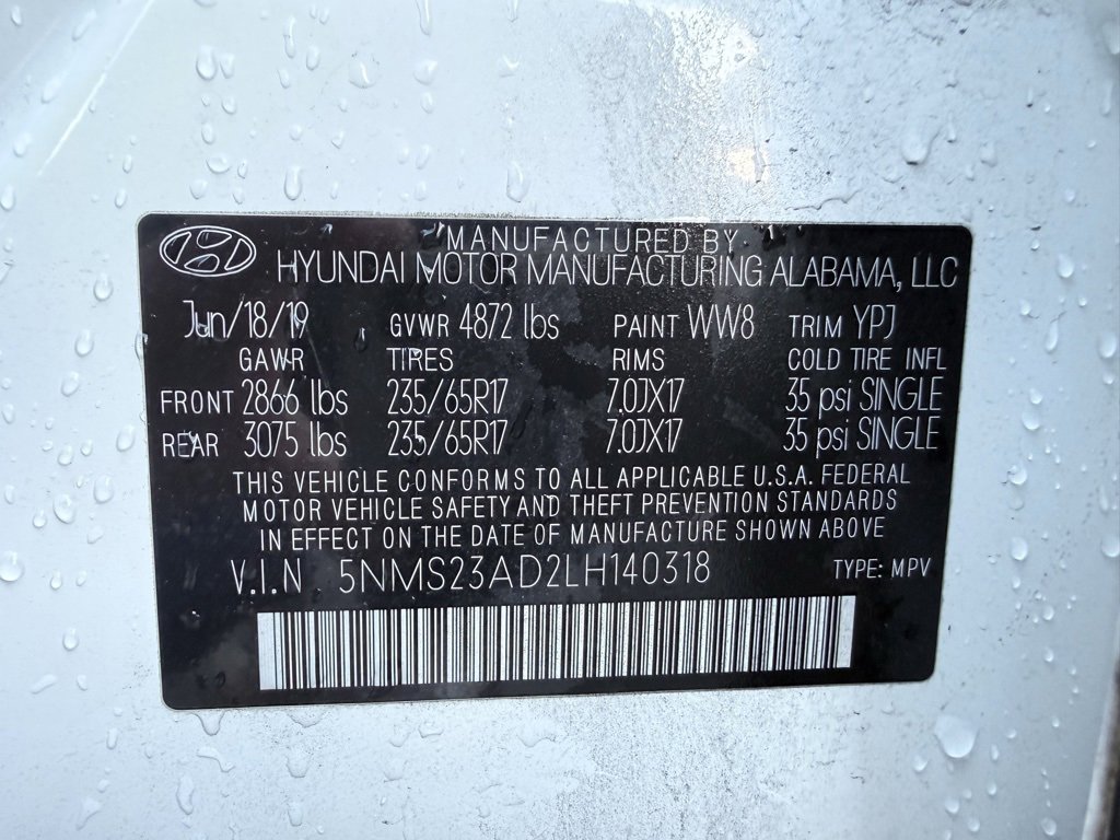 Used 2020 Hyundai Santa Fe SE w/ Cargo Package image 32