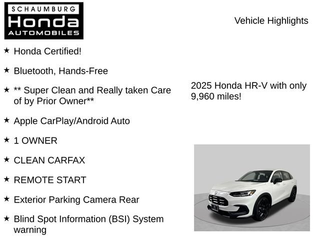 Certified 2025 Honda HR-V Sport image 14