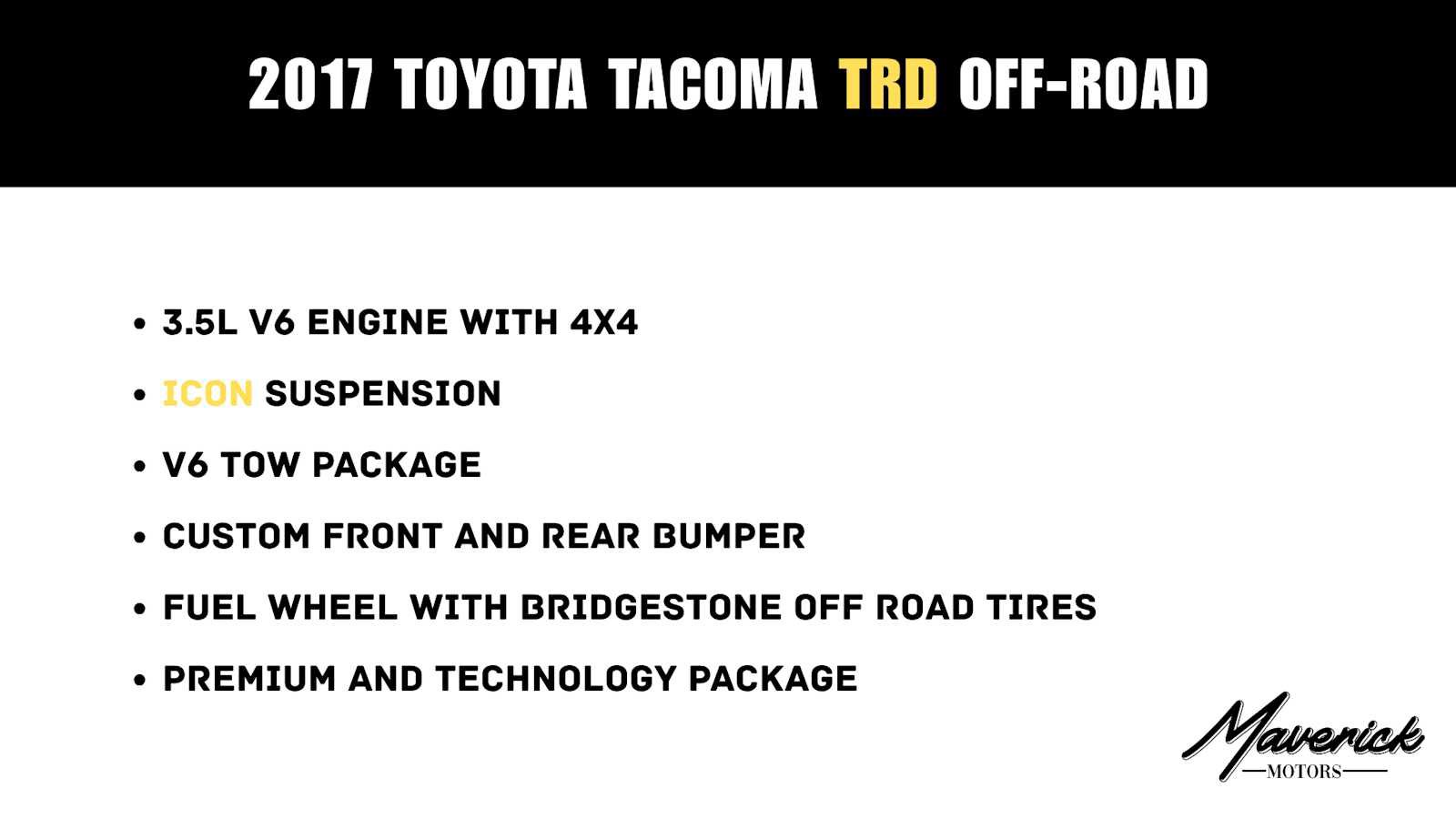 Used 2017 Toyota Tacoma TRD Off-Road AWD/4WD image 2