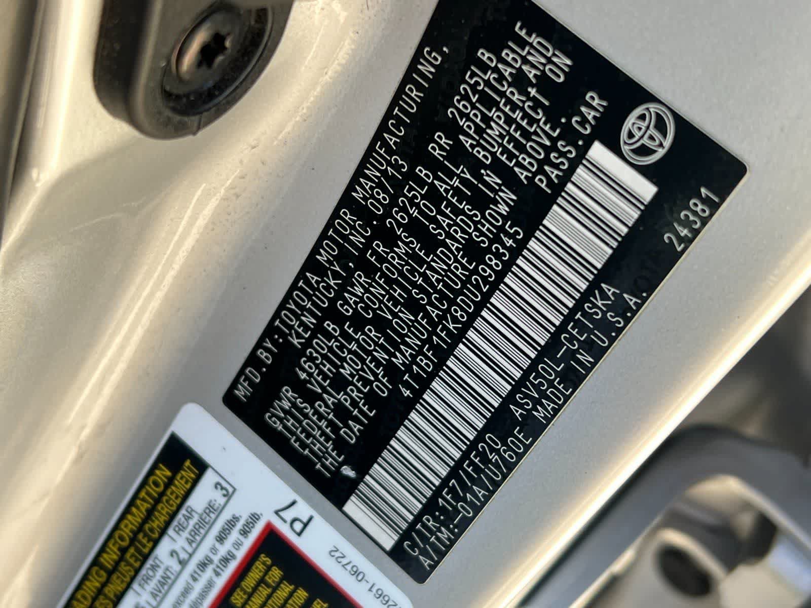 Used 2013 Toyota Camry SE FWD image 28