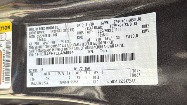 Used 2020 Ford Ranger Lariat w/ Equipment Group 501A Mid AWD/4WD image 30