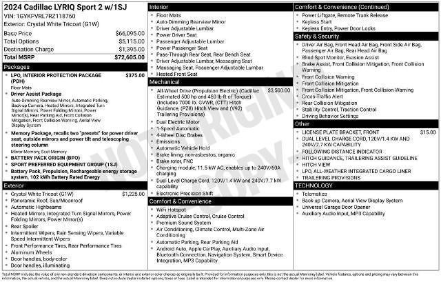 Certified 2024 Cadillac Lyriq Sport AWD/4WD image 33