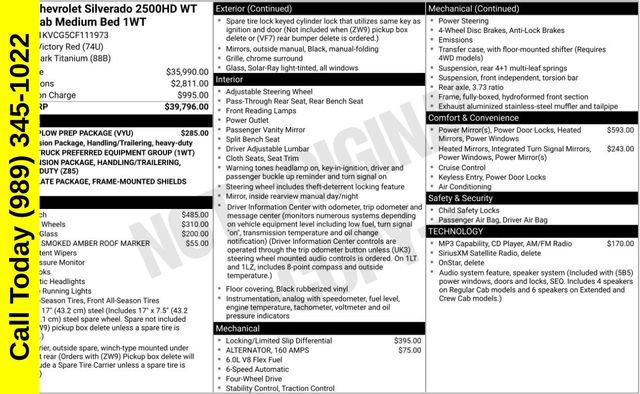 Used 2012 Chevrolet Silverado 2500 W/T w/ Snow Plow Prep Package AWD/4WD image 3