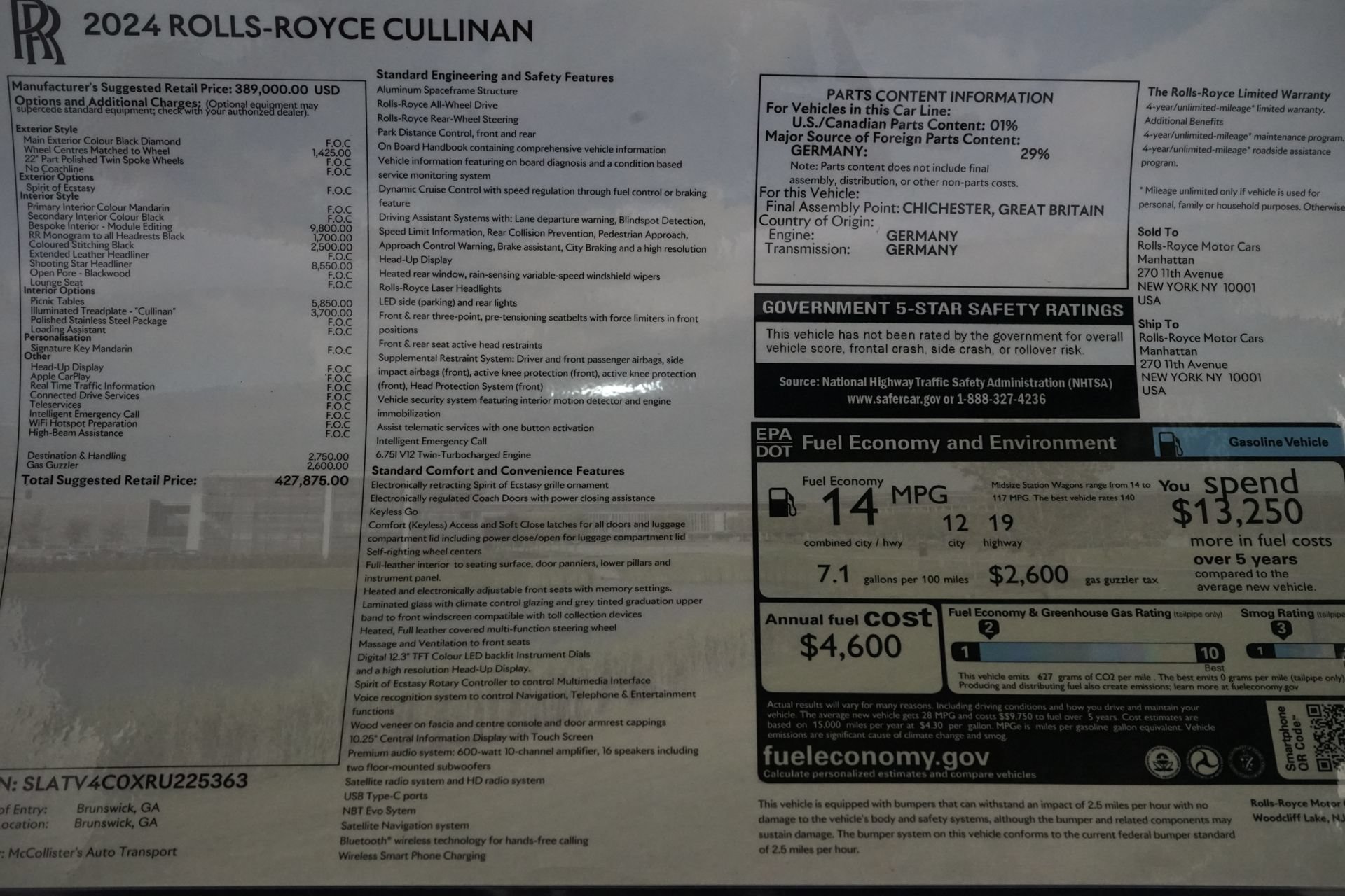 Used 2024 Rolls-Royce Cullinan AWD/4WD image 39