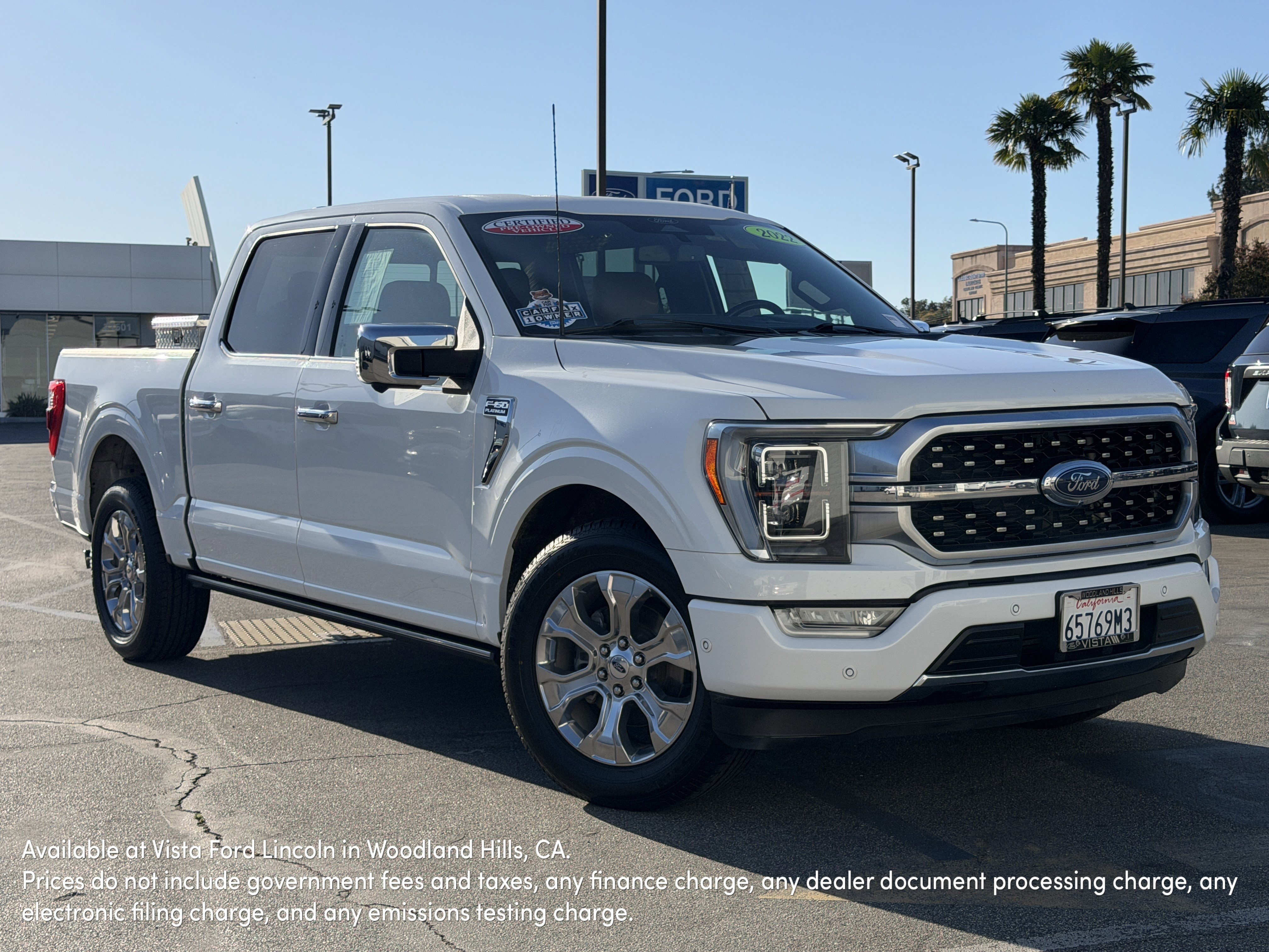 Certified 2022 Ford F150 Platinum w/ Equipment Group 701A High RWD image 1