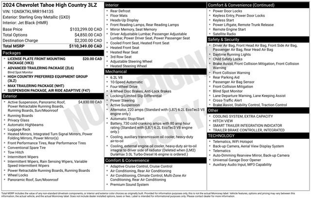 Used 2024 Chevrolet Tahoe High Country AWD/4WD image 20