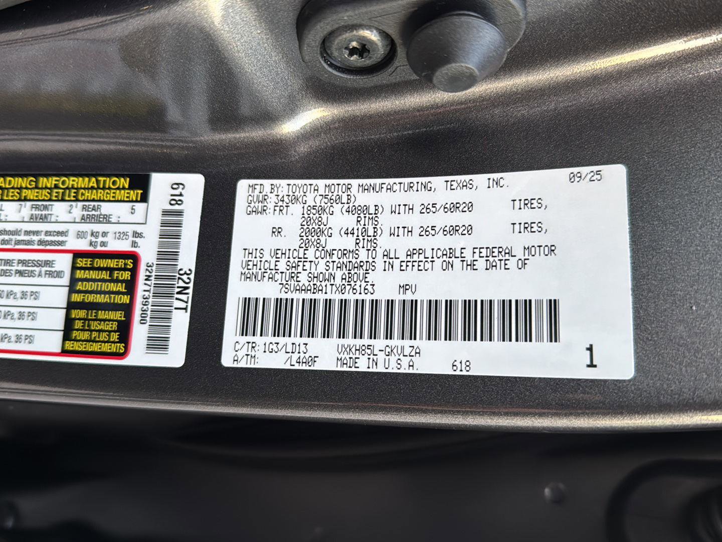 New 2026 Toyota Sequoia Limited image 33