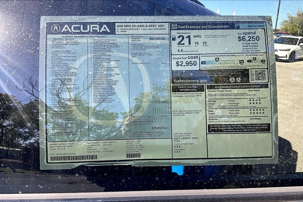 New 2026 Acura MDX A-Spec w/ Advance Package AWD/4WD image 43