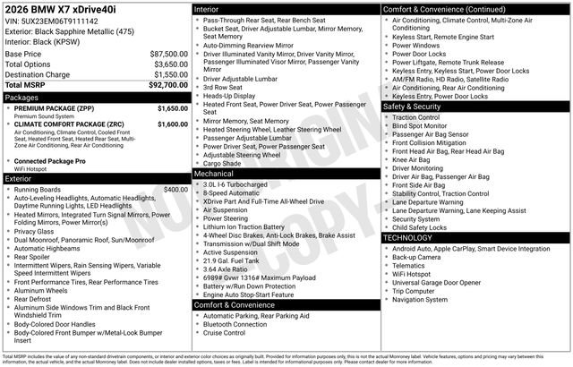 Used 2026 BMW X7 xDrive40i image 48