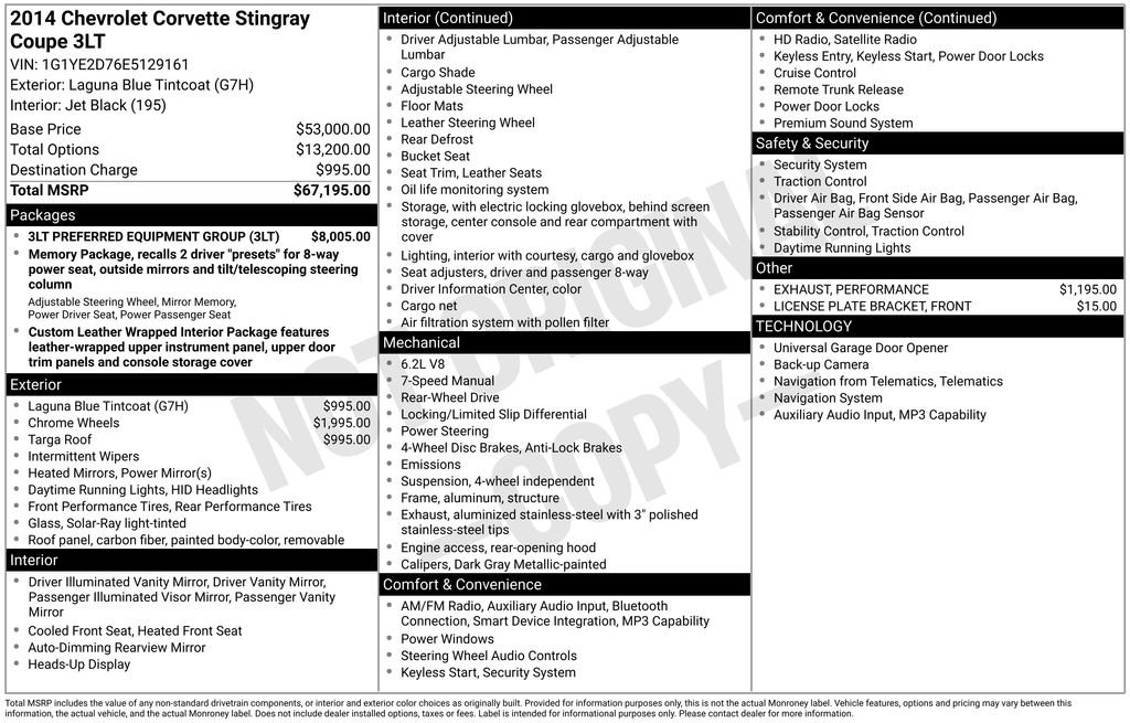 Used 2014 Chevrolet Corvette Stingray Coupe w/ 3LT Preferred Equipment Group RWD image 30