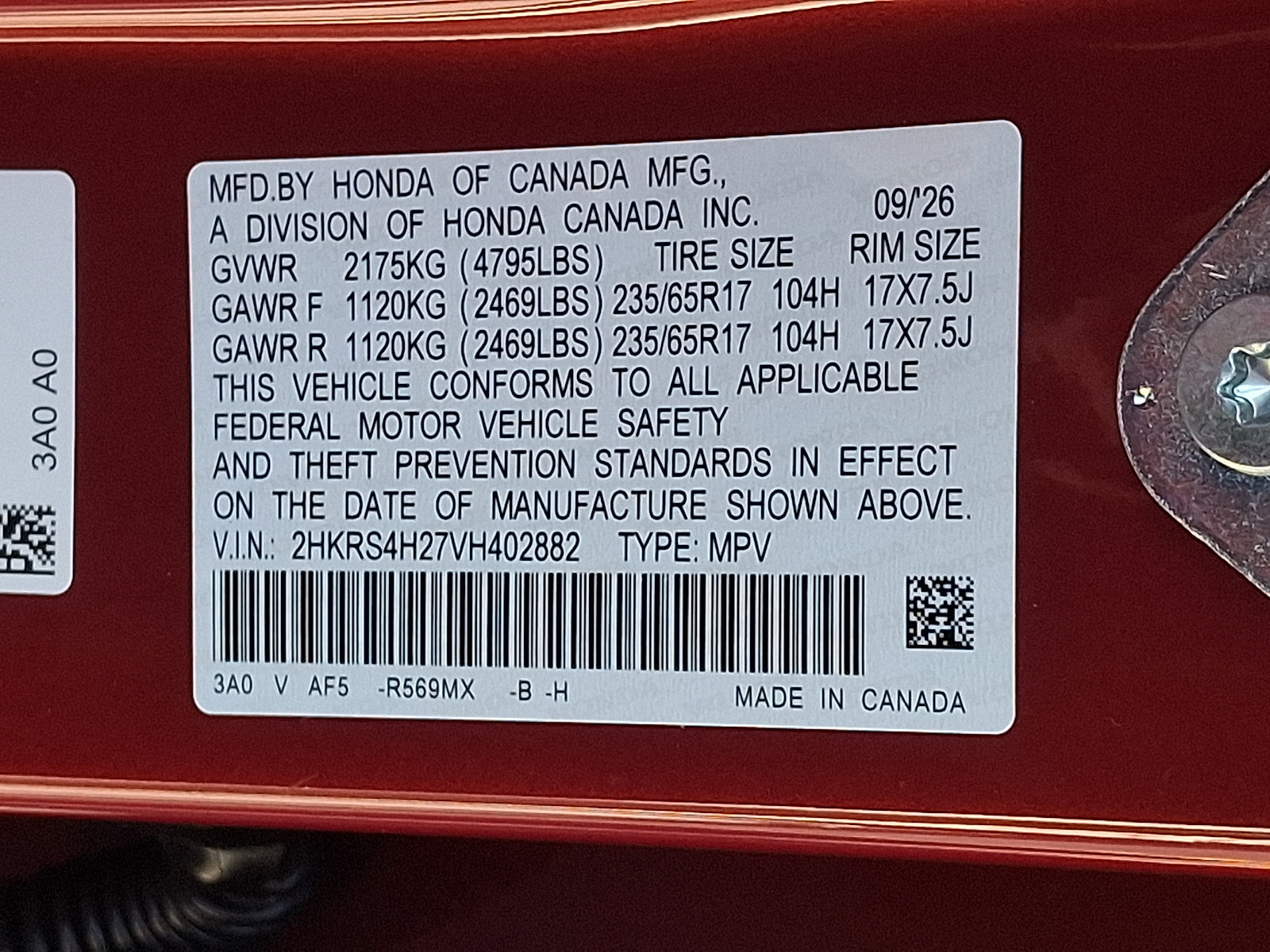 New 2027 Honda CR-V LX image 10