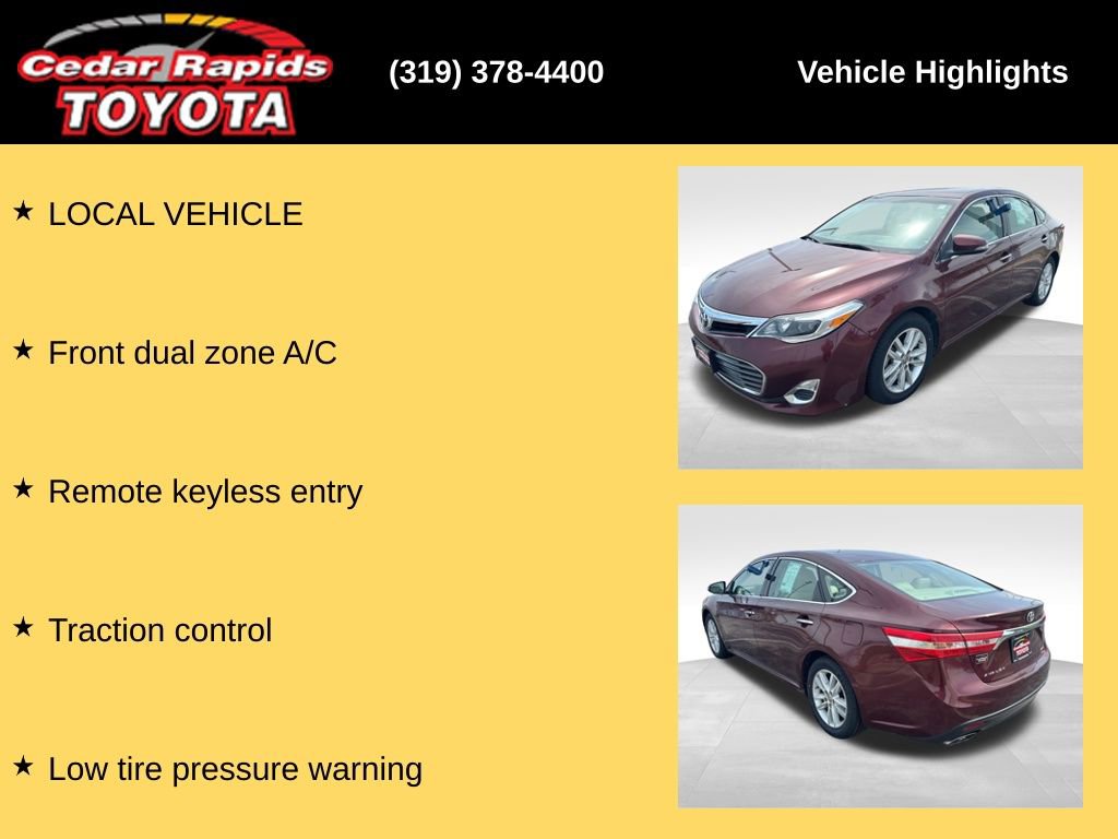 Used 2013 Toyota Avalon XLE FWD image 7
