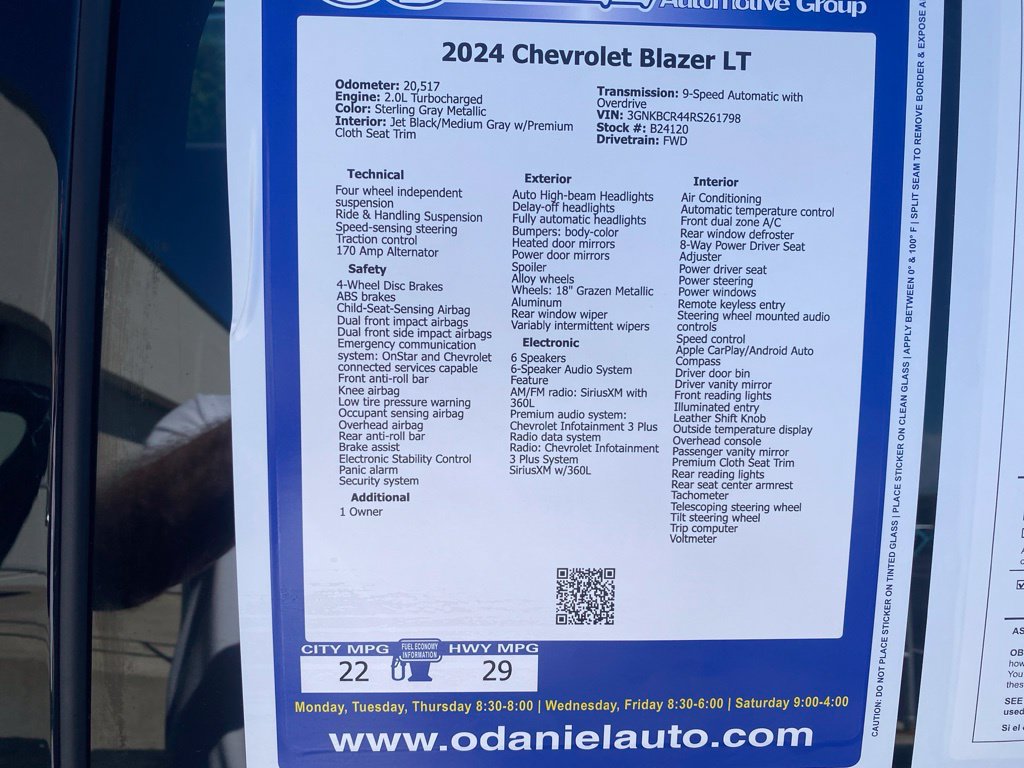 Used 2024 Chevrolet Blazer LT FWD image 25