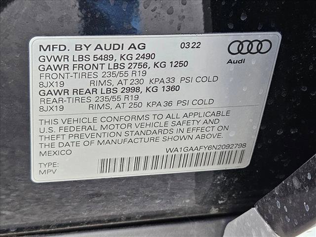 Used 2022 Audi Q5 2.0T Premium w/ Convenience Package image 24