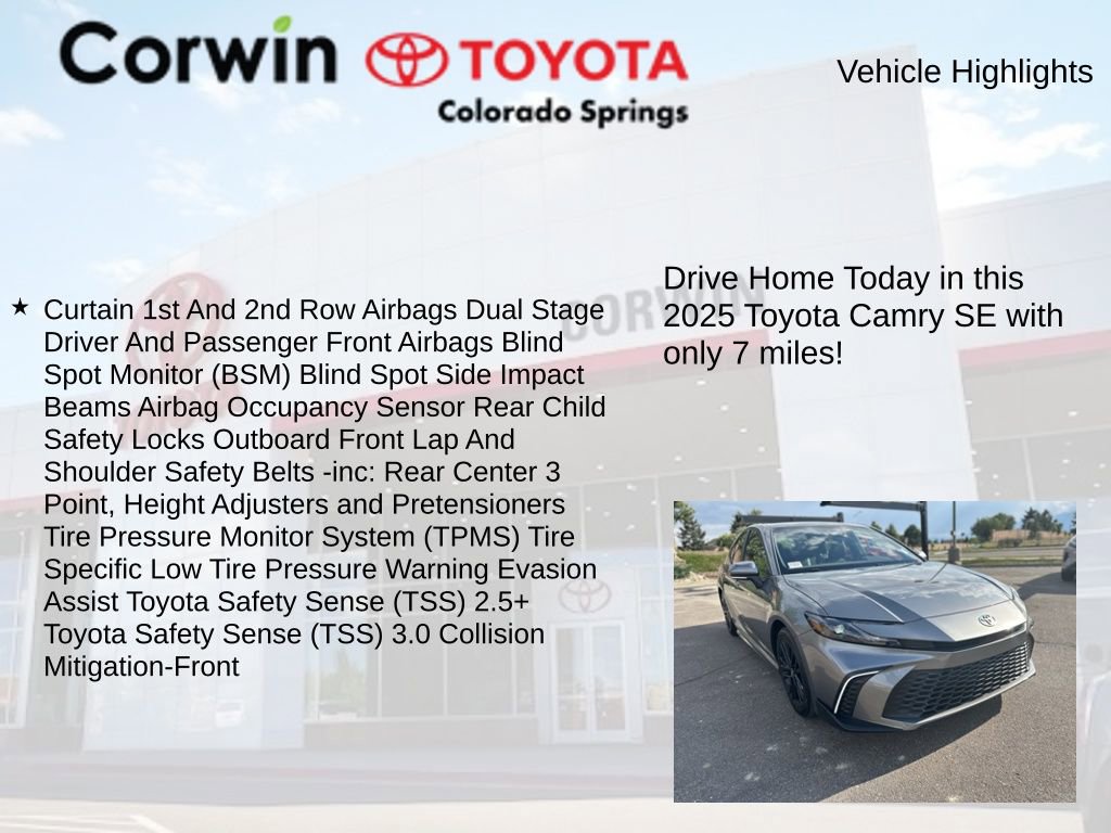 Used 2025 Toyota Camry SE image 7
