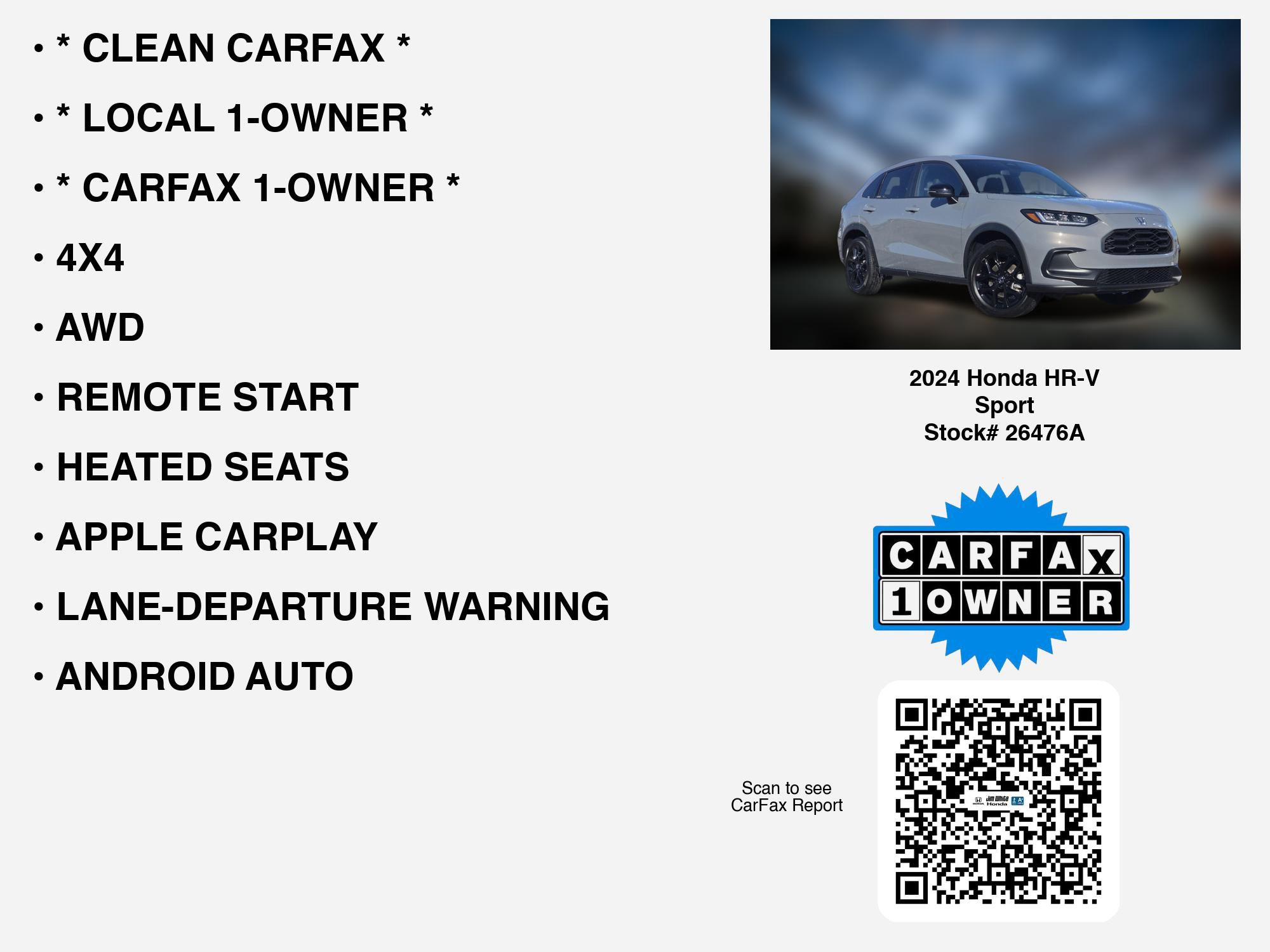 Certified 2024 Honda HR-V Sport image 7