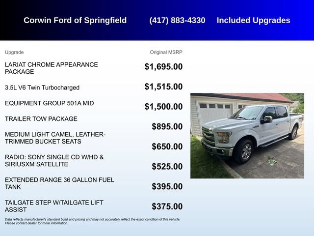 Used 2016 Ford F150 Lariat AWD/4WD image 5