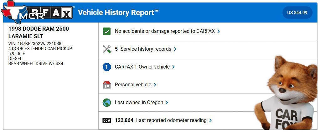 Used 1998 Dodge Ram 2500 Truck 4x4 Quad Cab image 3