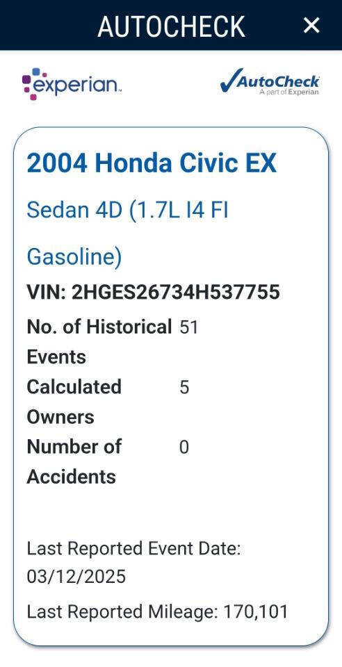 Used 2004 Honda Civic EX image 2