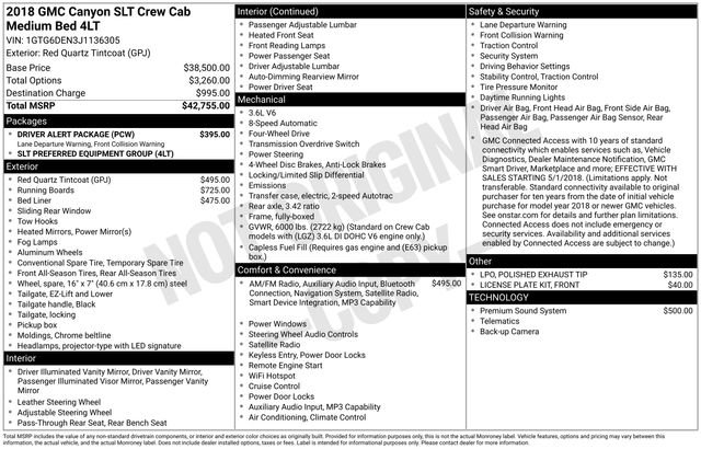 Used 2018 GMC Canyon SLT w/ Driver Alert Package AWD/4WD image 20
