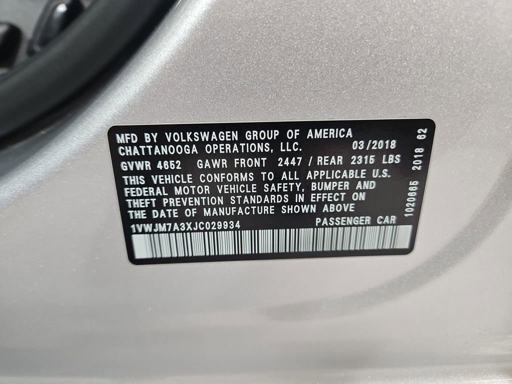 Used 2018 Volkswagen Passat 3.6 image 29