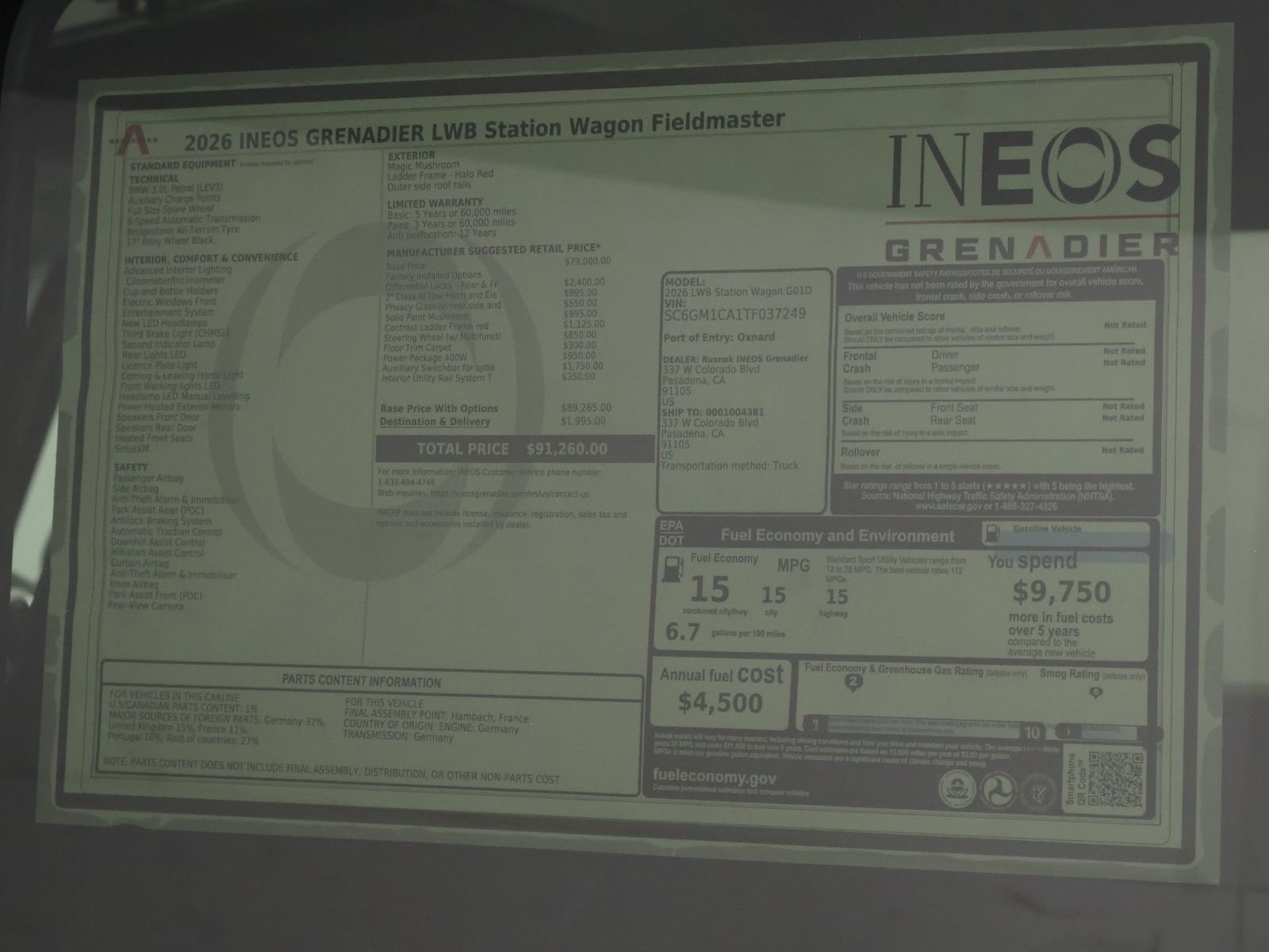 New 2026 INEOS Grenadier Station Wagon AWD/4WD image 23