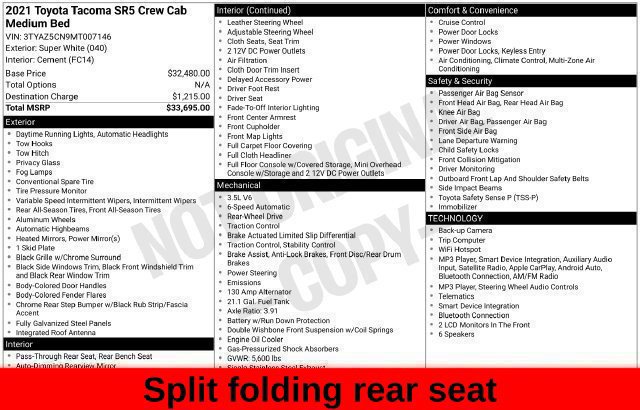 Used 2021 Toyota Tacoma SR5 RWD image 62