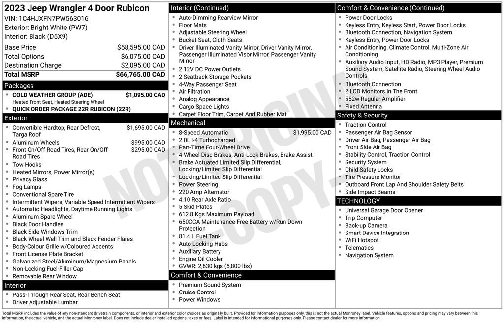 Used 2023 Jeep Wrangler Unlimited Rubicon w/ Cold Weather Group image 14