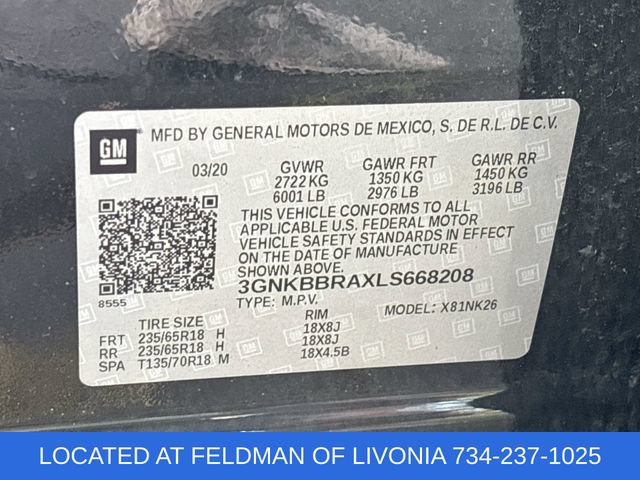 Certified 2020 Chevrolet Blazer LT w/ LPO, Floor Liner Package FWD image 32