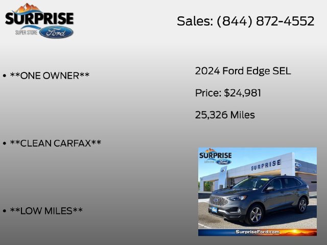 Certified 2024 Ford Edge SEL w/ Convenience Package AWD/4WD image 7