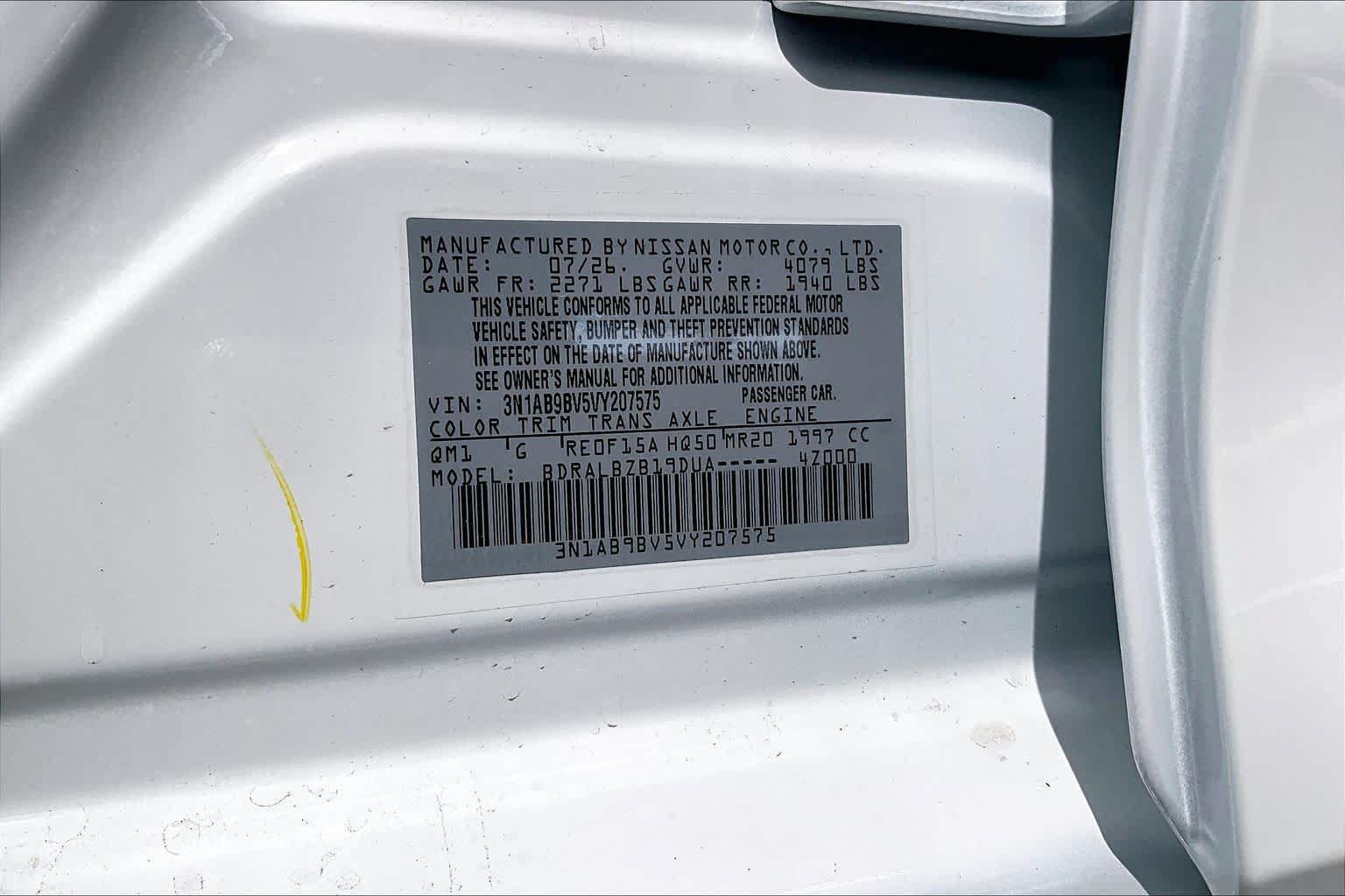 New 2027 Nissan Sentra S w/ Floor Mat Package FWD image 14