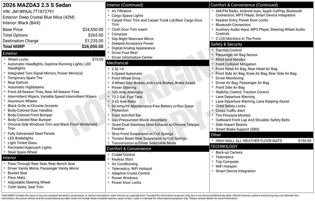 New 2026 MAZDA MAZDA3 s image 31