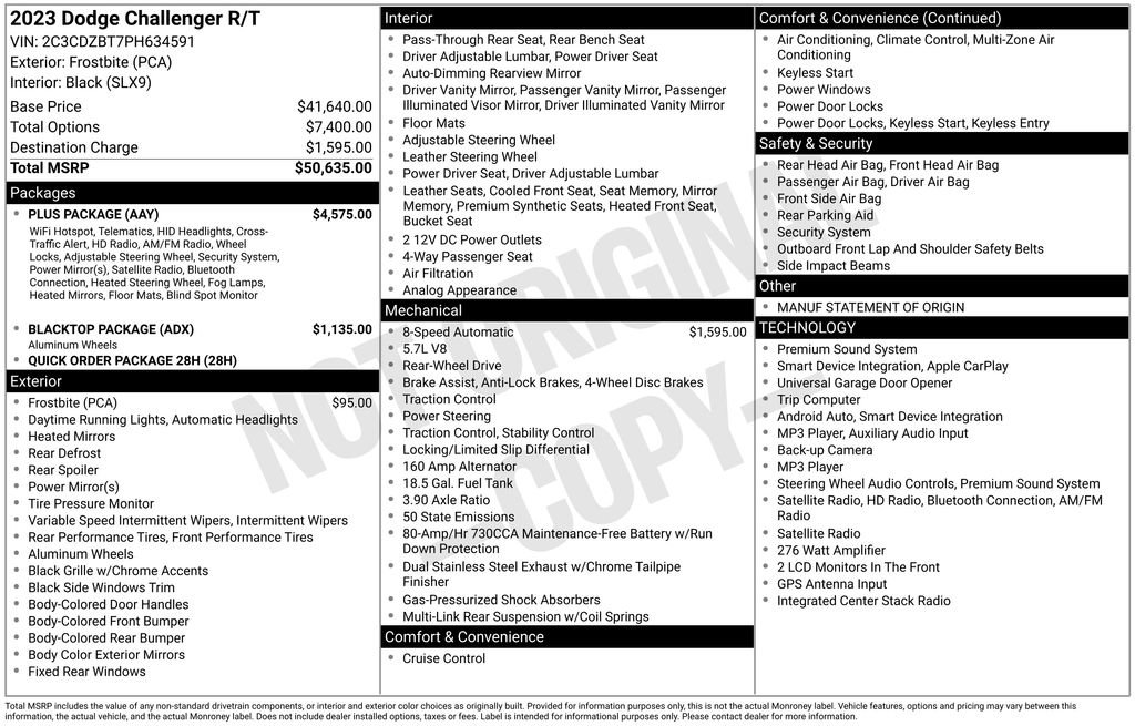 Used 2023 Dodge Challenger R/T w/ Plus Package RWD image 20