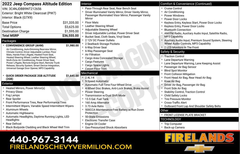 Used 2022 Jeep Compass Altitude w/ Convenience Group image 2