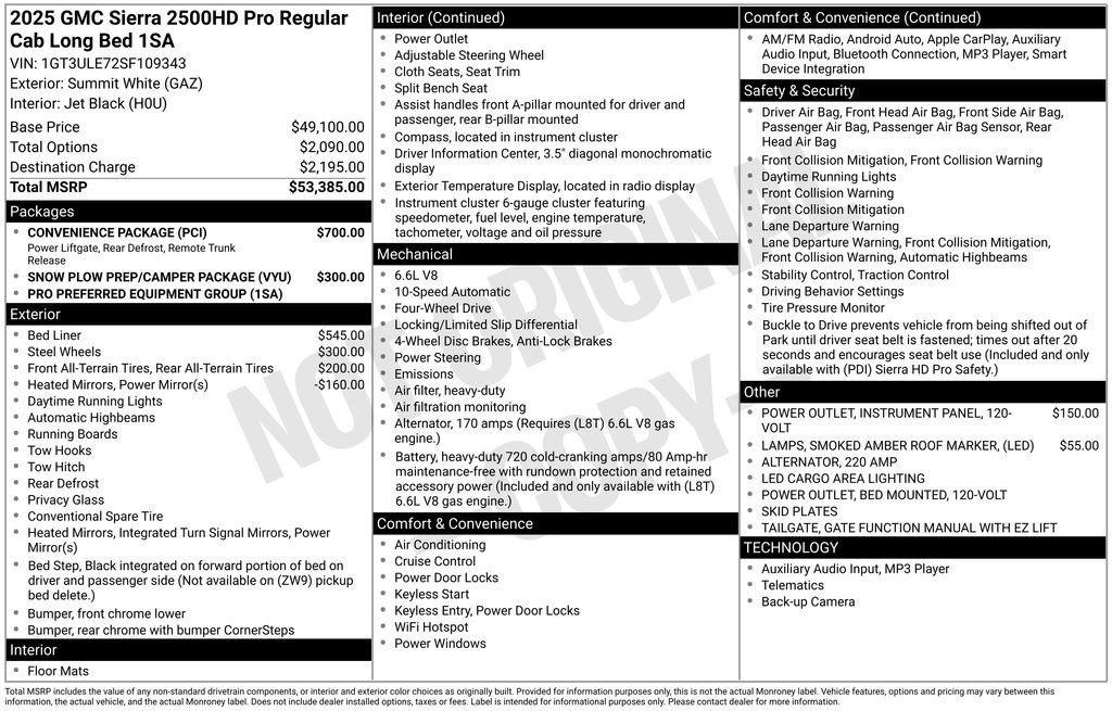 New 2025 GMC Sierra 2500 Pro w/ Convenience Package AWD/4WD image 25